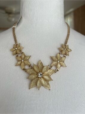 Icing Gold Floral Cluster Necklace